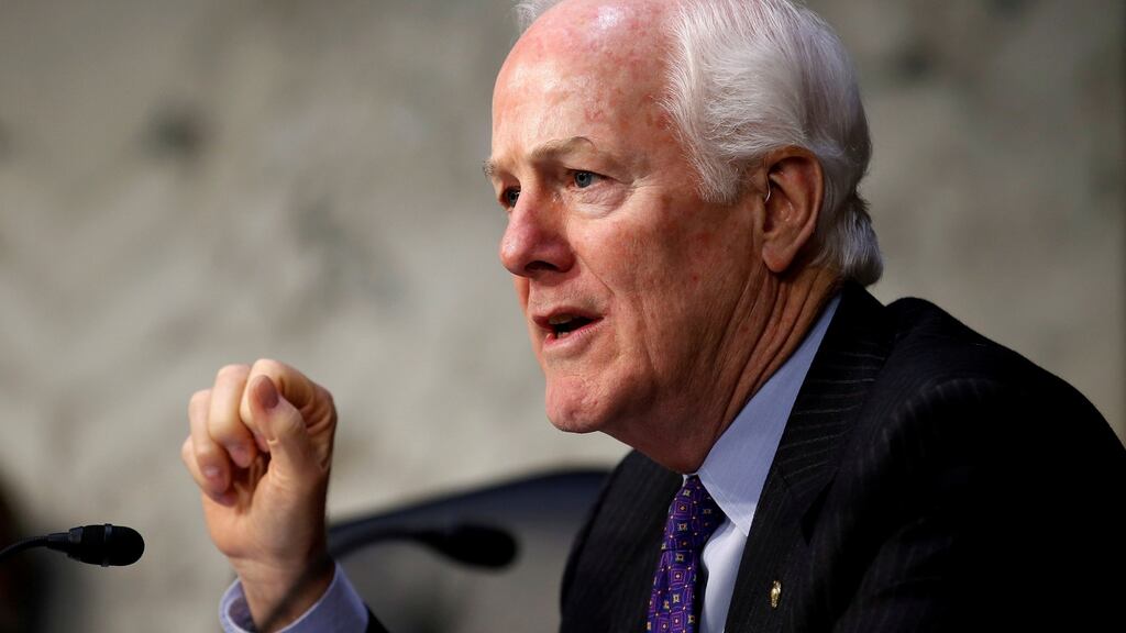 Republican senator John Cornyn: said that he has confidence in Robert Mueller, the former FBI director who is leading an investigation into Russian meddling in the 2016 presidential election. Photograph: Joshua Roberts/Reuters