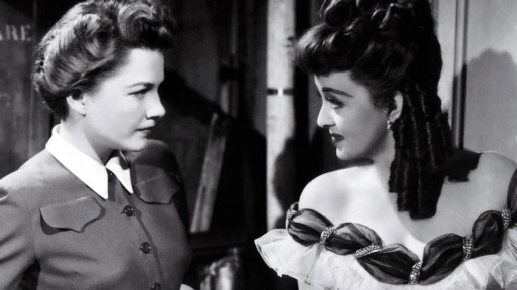 Bette Davis (right) with Anne Baxter in All About Eve: ‘I’ll admit I may have seen better days, but I’m still not to be had for the price of a cocktail, like a salted peanut’
