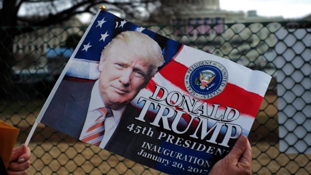 Final preparations are underway ahead the inauguration of Donald Trump as 45th president of the US. Photograph: Samad Jewel/AFP/Getty Images