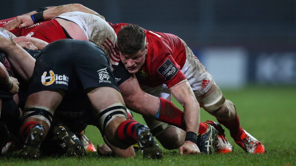 Munster’s Jack O’Donoghue has been called up to the Ireland squad for the Six Nations games against Italy and Scotland. Photograph: Inpho