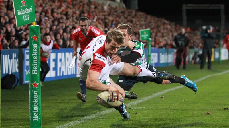 Andrew Trimble won the Irish player of the year award in 2014. Photograph: Darren Kidd/Inpho
