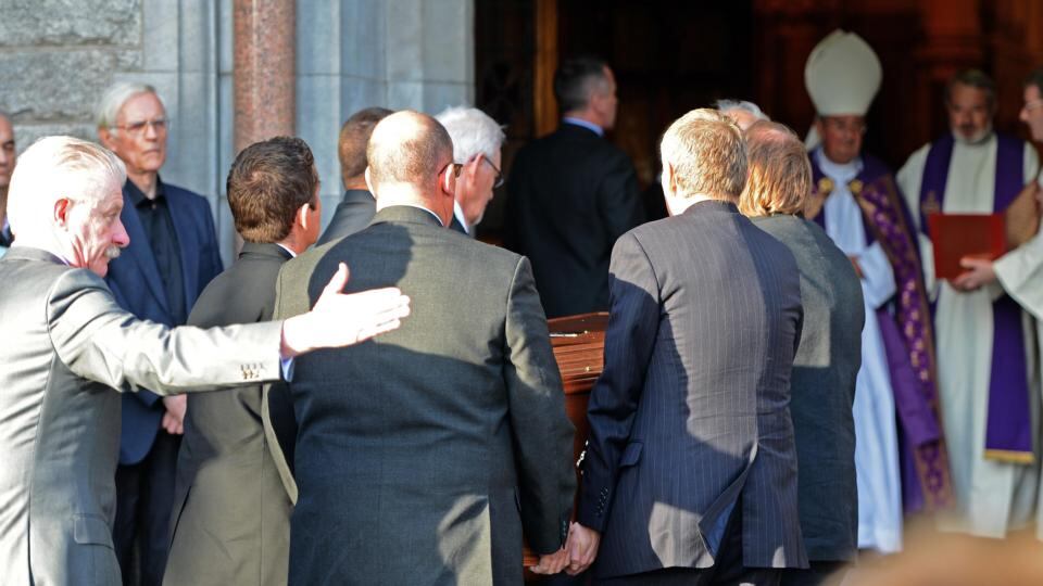Archbishop of Dublin Diarmuid Martin at the removal of Seamus Heaney at the Church of the Sacred Heart, Donnybrook. Photograph: Eric Luke.