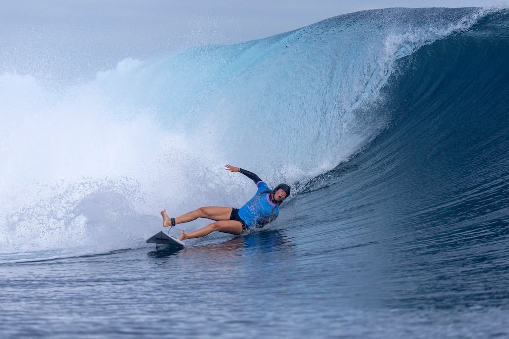 Not everyone has been on the same wavelength as German surfer Camilla Kemp during the Paris 2024 Olympic Games. Photograph: Ed Sloane/Pool/AFP via Getty Images
