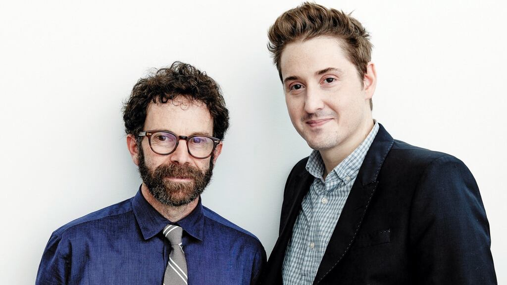 Charlie Kaufman (L) and Duke Johnson (R) the writer and directors of stopmotion drama ‘Anomalisa’