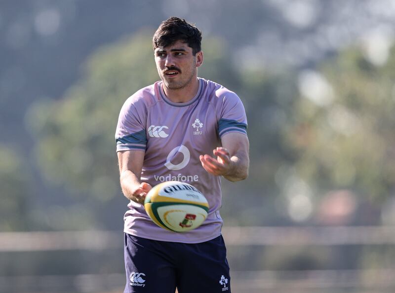 Jimmy O'Brien is in contention to come into the Ireland side starting on the wing. Photograph: Dan Sheridan/Inpho