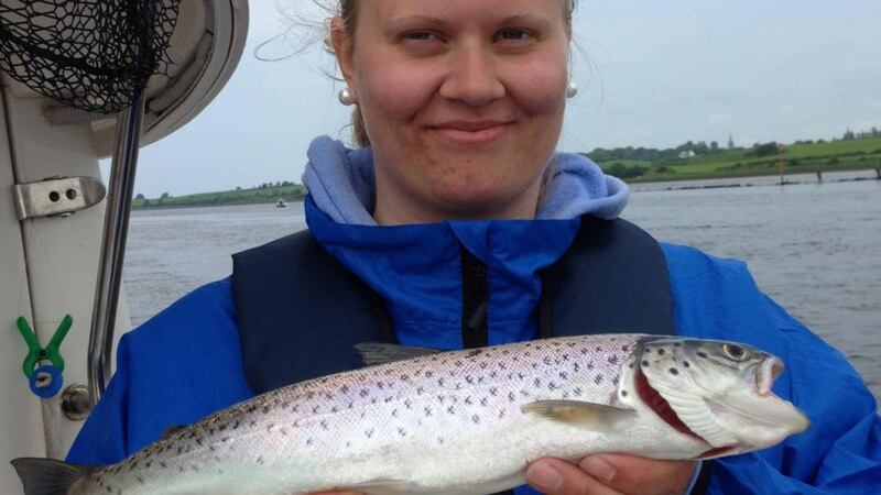 Marie Rangjord, Norway, with the first of six Moy Estuary sea trout