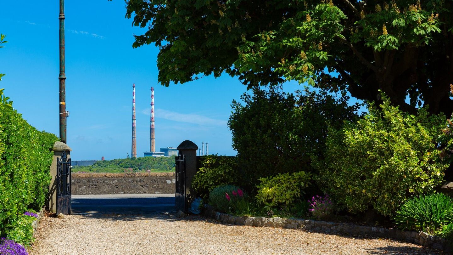 The amazing view, with the Poolbeg chimneys in the distance.