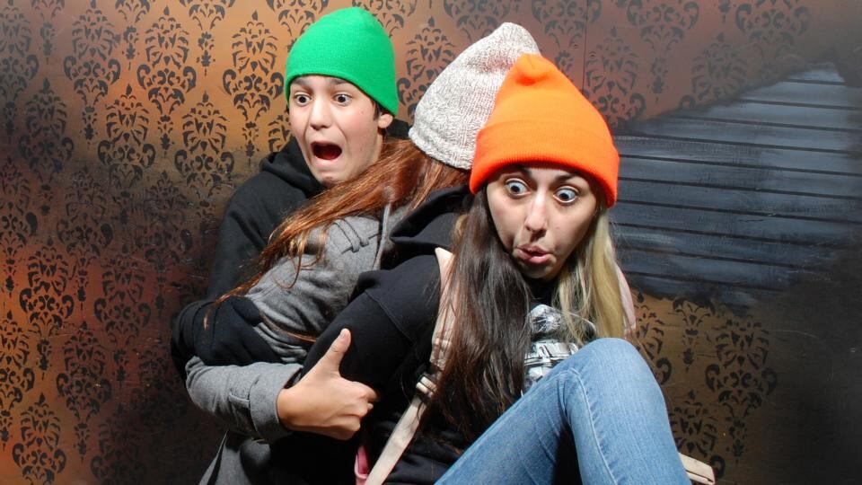 Visitors at Nightmares Fear Factory in Canada