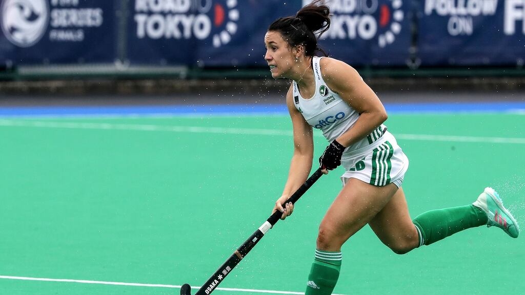 Anna O’Flanagan scored Ireland’s winner against hosts Belgium at the European Championships in Antwerp. Photograph: Bryan Keane/Inpho