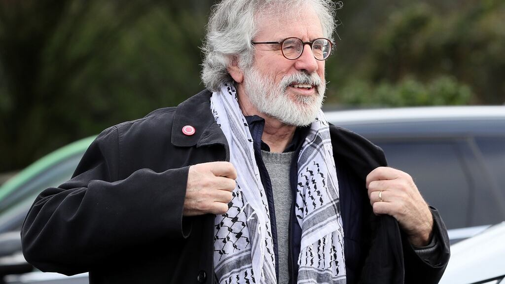 In his action, Gerry Adams says he suffered damage to his reputation as a result of what he says is the false allegation, made by an anonymous source in the programme, that he sanctioned the killing of Donaldson (55) who worked for Sinn Féin in Stormont but also was a spy for M15 for two decades. Photograph: Brian Lawless/PA