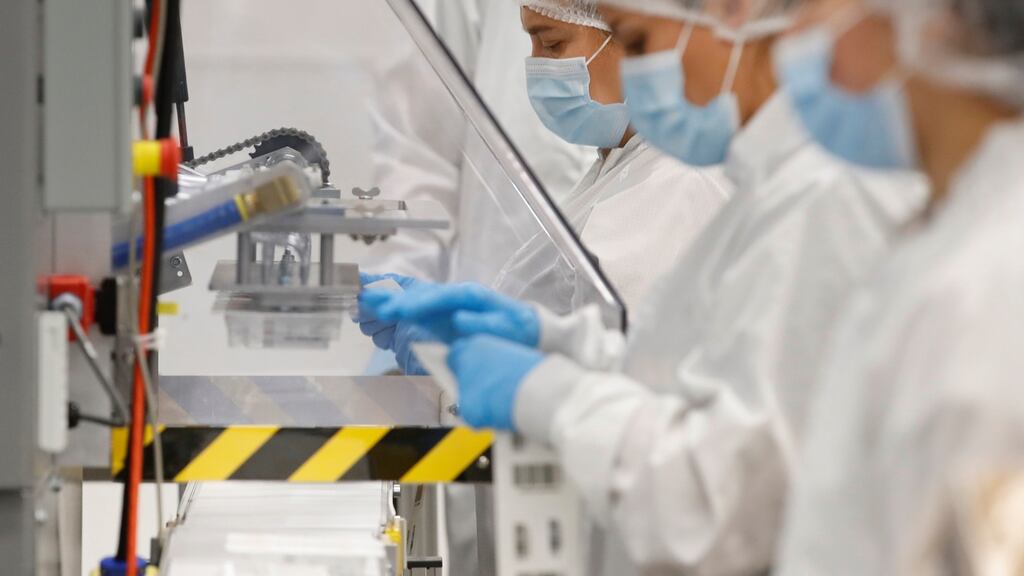 Covid-19 saliva test could allow people to  provide samples of saliva at home and send them in for analysis, reducing the personnel and PPE needed for testing. File image: George Frey/Getty Images