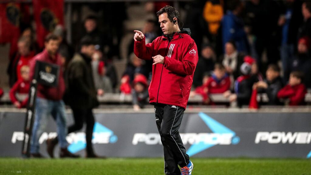 Munster head coach Johann van Graan was disappointed with how his team started in their Pro14 loss to Leinster. Photo: Billy Stickland/Inpho