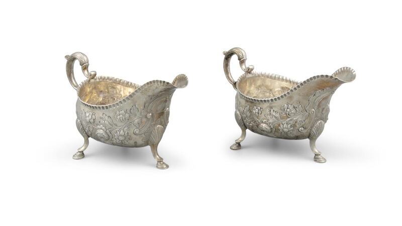 Pair of Irish George III sauceboats, €2,000-€3,000, Adam’s