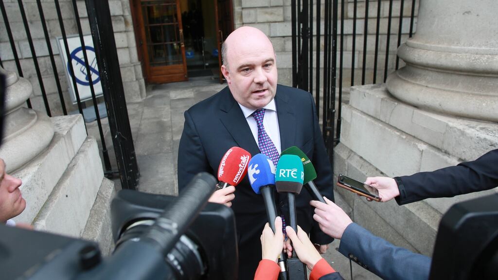 David Hall, interim chief executive of Console, speaks to media after the charity secured a High Court injunction to prevent its founder, Paul Kelly, from accessing funds. Photograph: Collins