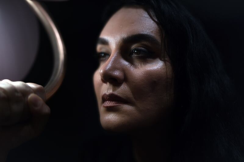 Mozhgan Keshavarz, a prominent anti-government activist, was forced to escape from Iran last year to avoid a possible death sentence. Photograph: Emily Garthwaite/New York Times