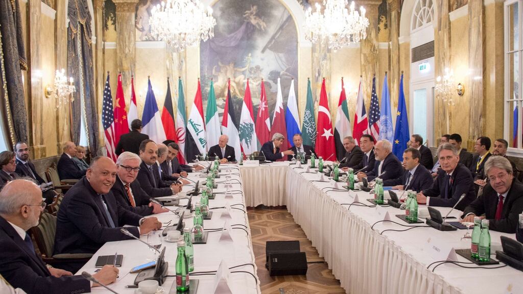 Talks with 17 nations at the Hotel Imperial on in Vienna, Austria on Friday . Photograph: Joe Klamar/Getty