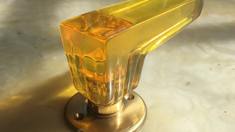 Carat is a citirine-coloured door lever from Haute Deco’s gems collection. Designed by Marie-Véronique Swannell it costs about €417.