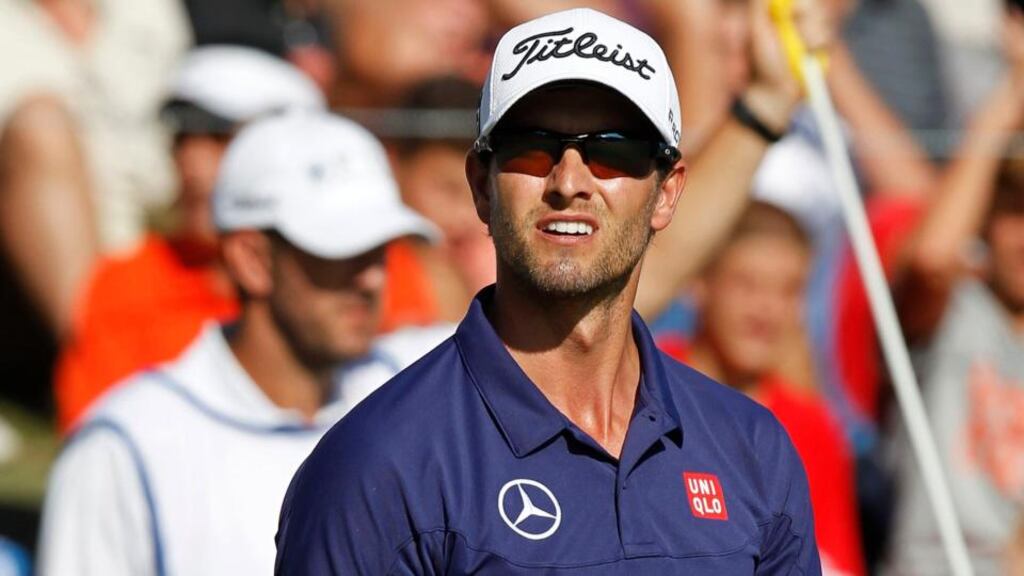 Adam Scott of Australia shot a final round 66 to take the title in New Jersey. Photograph: Reuters