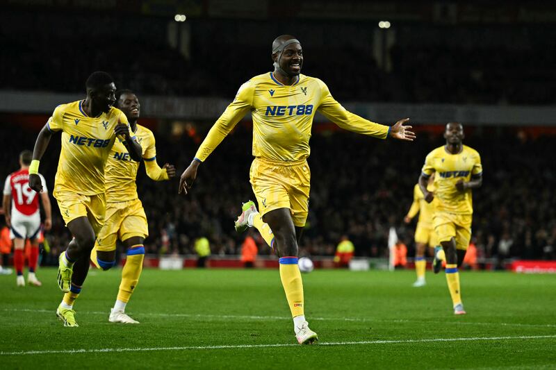 Crystal Palace's French striker Jean-Philippe Mateta (centre) could have made a significant difference to Arsenal's title hopes had he been signed. Photograph: Ben Stansall/Getty Images