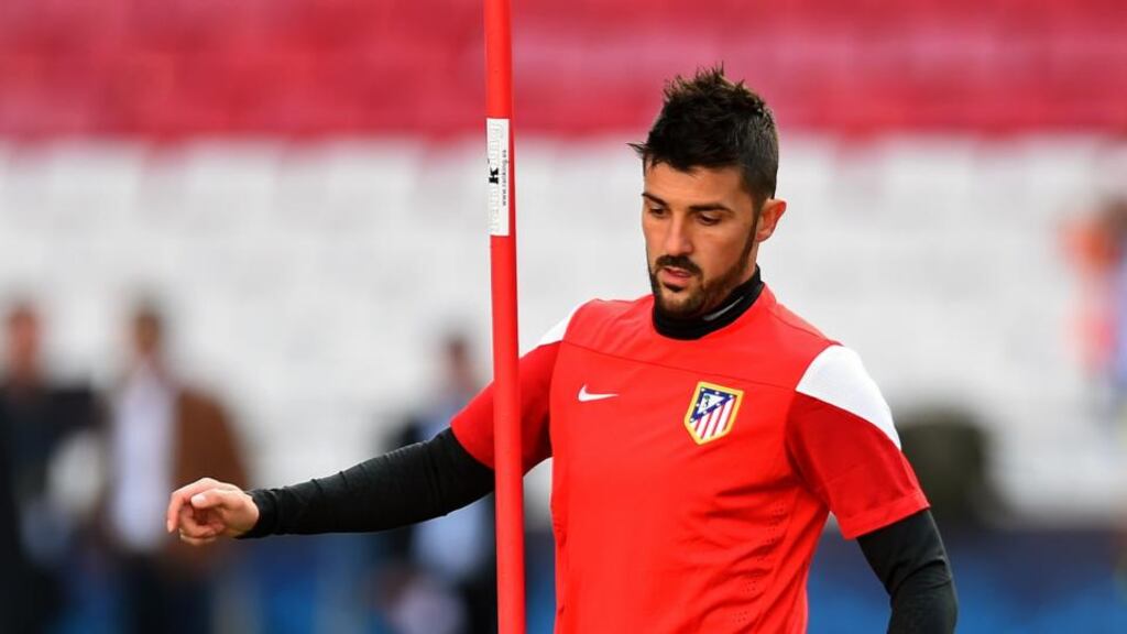 Atletico Madrid and Spain striker David Villa has become the first player signed by new MLS franchise New York City FC. Photograph: Laurence Griffiths/Getty Images