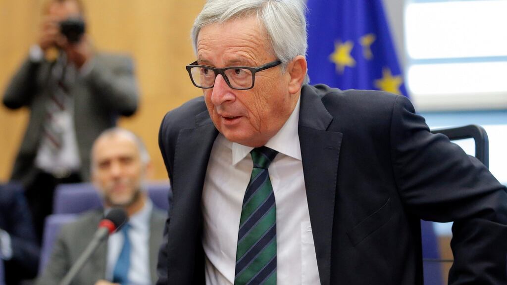European Commission president Jean- Claude Juncker: told a closed-door meeting that if Mr Schulz was forced out, “then I cannot guarantee my future as commission president”, according to Der Spiegel. Photograph: Olivier Hoslet/EPA