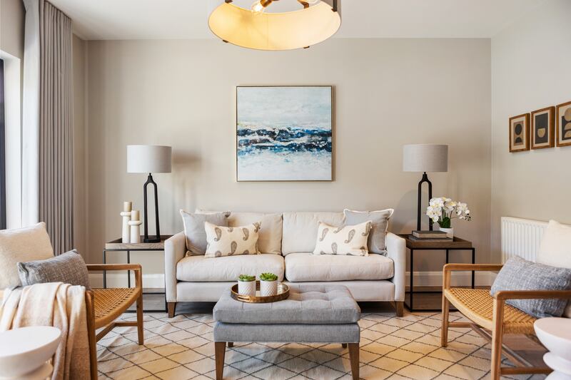 Sittingroom area in the Fairfield development, Greystones