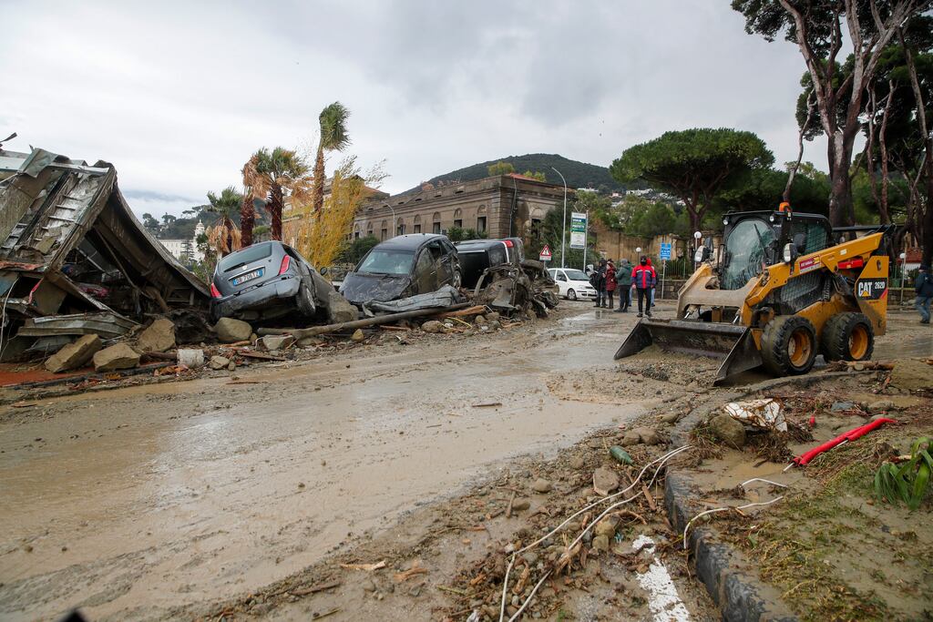 Ischia was engulfed by heavy rain overnight, with the landslide hitting the hamlet of Casamicciola Terme early on Saturday morning. Photograph: Salvatore Laporta/AP