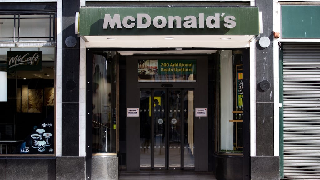 A girl who was scalded when a cup of hot tea spilled on her in the McDonald’s restaurant on Grafton Street in Dublin has settled her High Court action for €65,700. File photo: Tom Honan/The Irish Times.