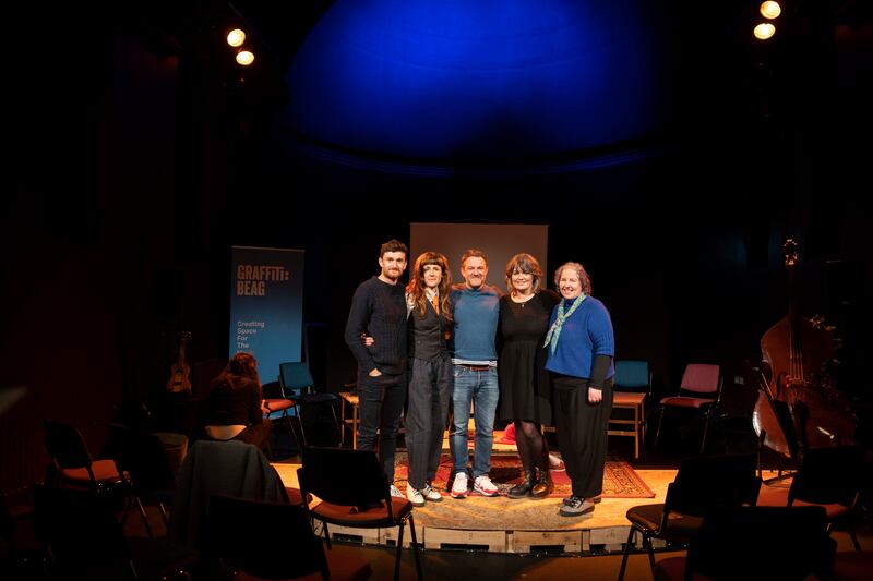 Graffiti team members: Al Dalton, George Hanover, Niall Cleary, Lynn Canham and Síle Ní Bhroin. Photograph: Clare Keogh