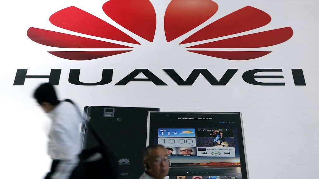At a news conference in Berlin, Huawei introduced its first line-up of three personal computer models for consumers including a 15.6-inch screen notebook, a 2-in-1 tablet and notebook hybrid and an ultra slim, metallic 13-inch notebook. (Photograph: Kiyoshi Ota/Bloomberg via Getty Images)