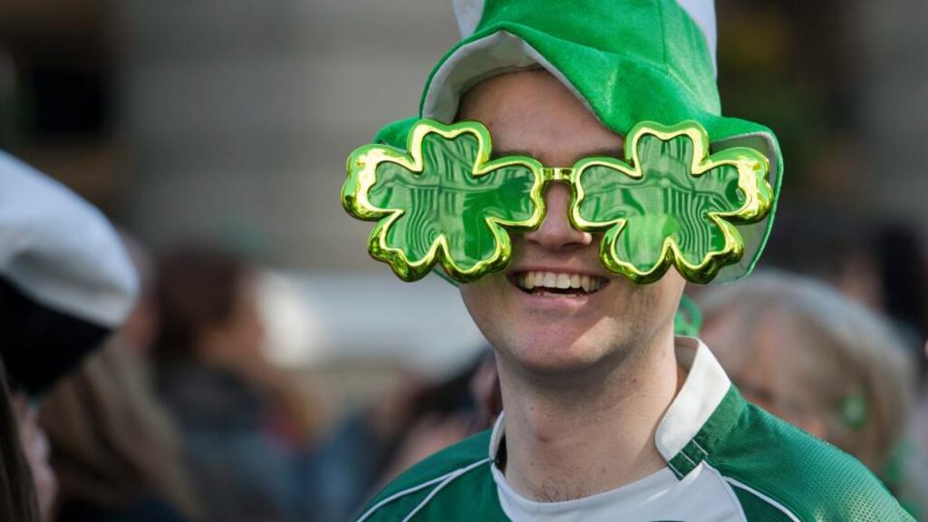 Revellers across the UK have been celebrating St Patrick’s Day. Photograph: EPA/Will Oliver