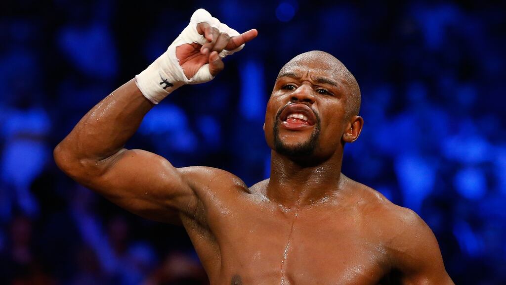 Floyd Mayweather has refused to comment on a deal to fight Conor McGregor. Photograph:  Al Bello/Getty Images