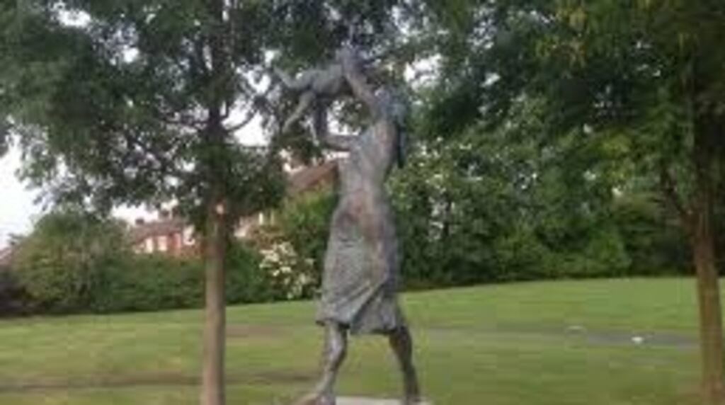 It is believed the three-metre high bronze ‘Mother and Baby’ statue was taken from a green area in Finglas. Photograph: Cllr Paul McAuliffe
