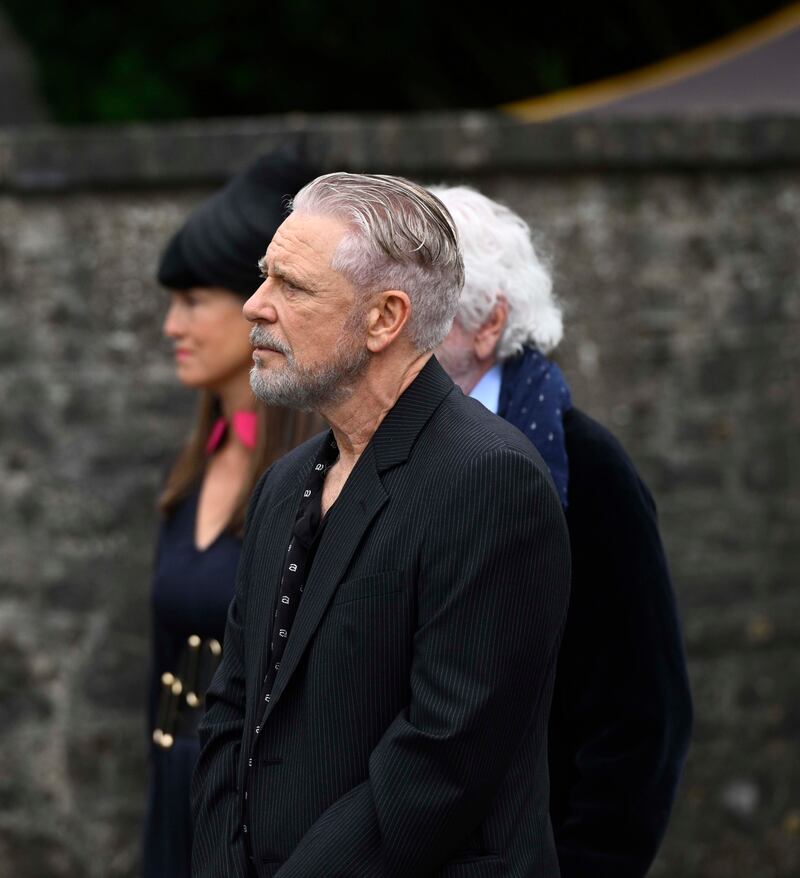 Adam Clayton arriving at St Patrick's Church of Ireland in Slane, Co Meath. Photograph: Mark Marlow/PA Wire