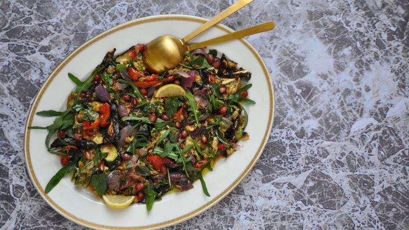 Turkish chargrilled vegetable salad.