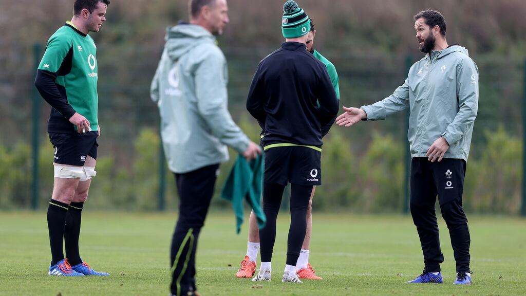 Andy Farrell has named 11 Leinster players in his team to face Wales on Friday. Photograph: Inpho