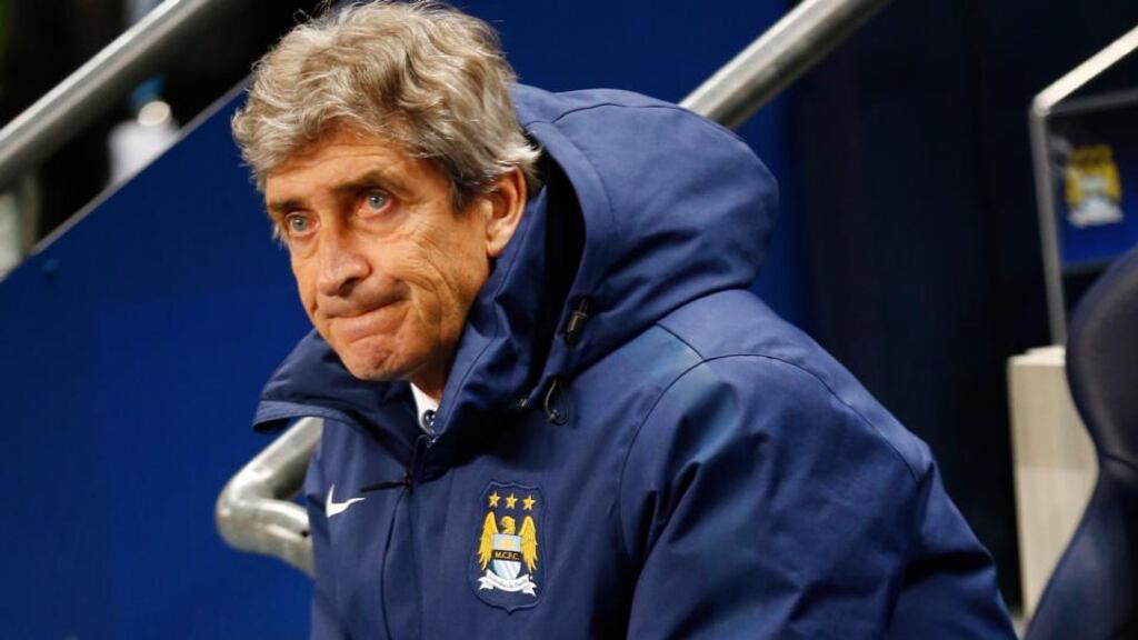 Manuel Pellegrini: “I don’t feel any pressure, especially from the media. I feel pressure only when I don’t see my team playing the way I want them to.” Photograph: Darren Staples/Reuters