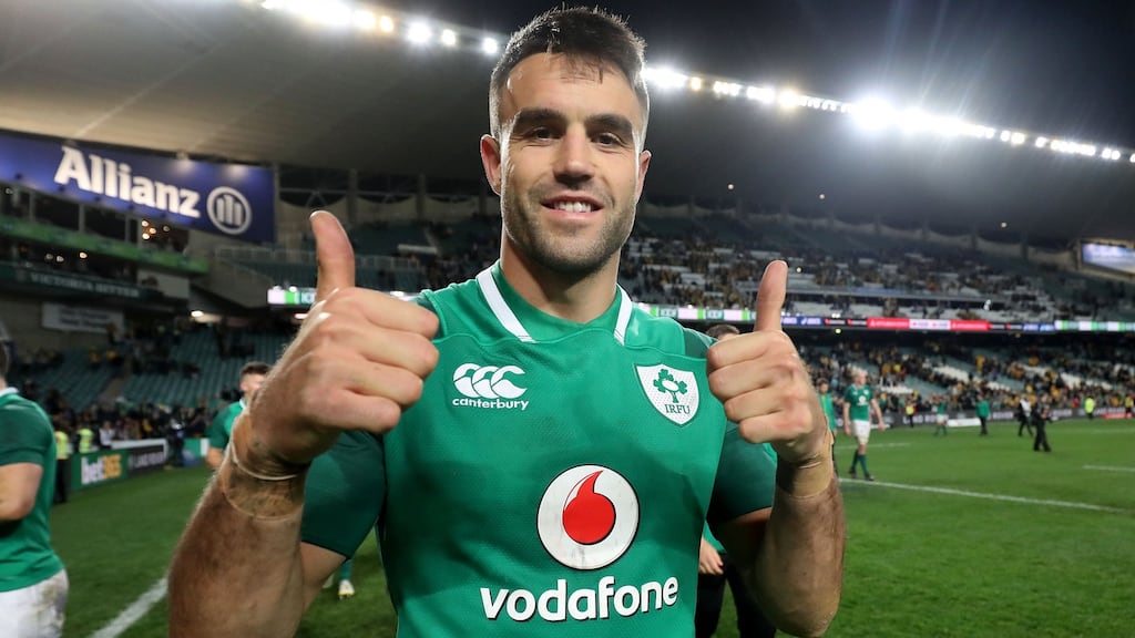 Ireland’s Conor Murray celebrates after the series win over Australia in June. Photo: Dan Sheridan/Inpho