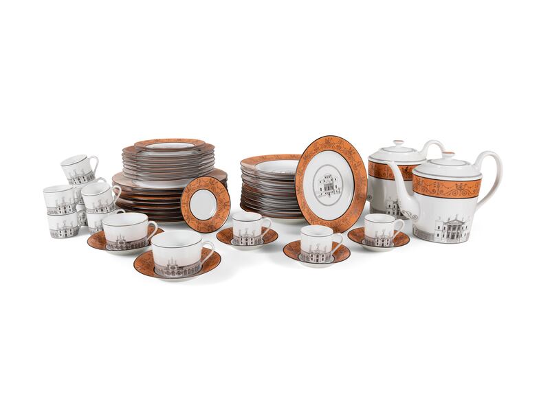 Limoges porcelain dinner service designed by Christian Dior (€300-€500 Adam's)