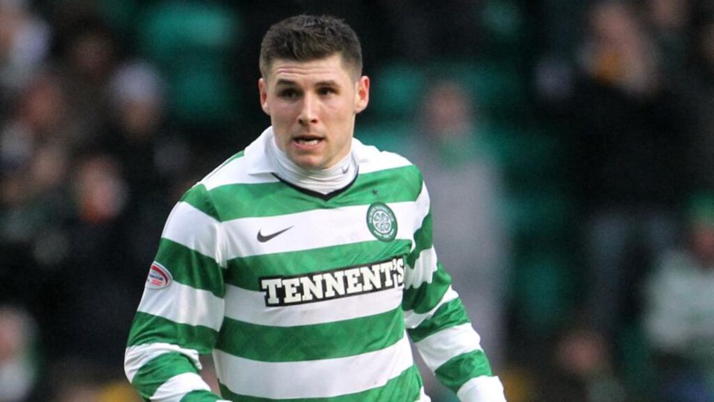 Former Celtic striker Gary Hooper has signed a three-year deal with Norwich City and becomes their seventh summer signing. Photograph:  Lynne Cameron/PA