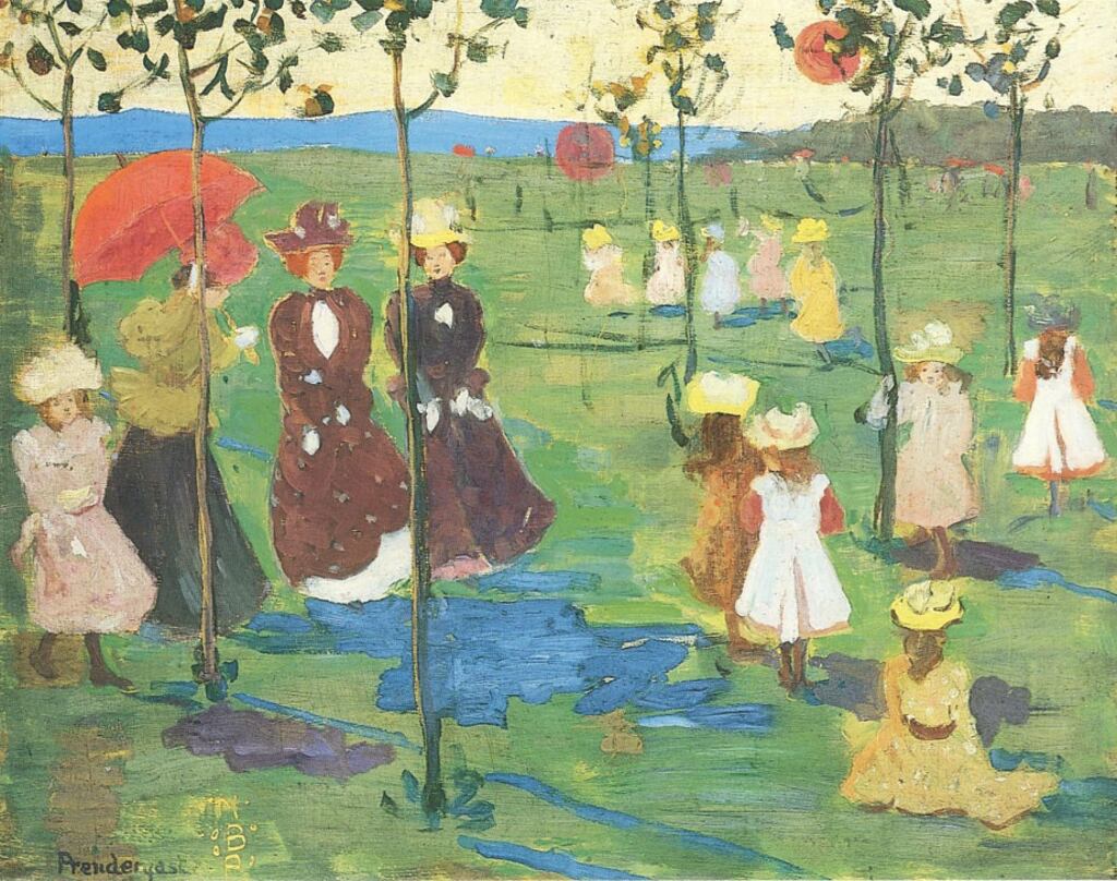 Franklin Park Boston (1895) by the Irish-American artist Maurice Prendergast (1858-1924), who died 100 years ago 
this week