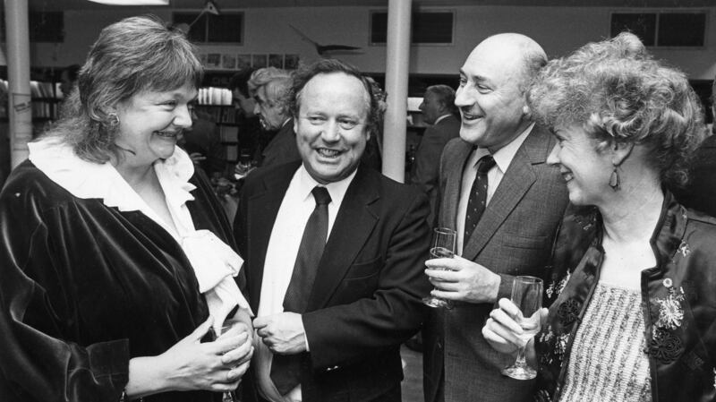 Ita Daly and David Marcus, right, with Maeve Binchy and Brendan Kennelly at the official opening of Waterstones Bookshop, Dawson Street, Dublin in 1987. “I think we always feels some guilt when a person we love dies but in the exercise of deliberate recall I think I have gained balance,” writes Daly. Photograph: Pat Langan