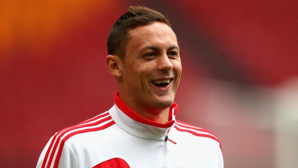 Nemanja Matic of Benfica will face his old club this evening. Photograph: Michael Steele/Getty Images