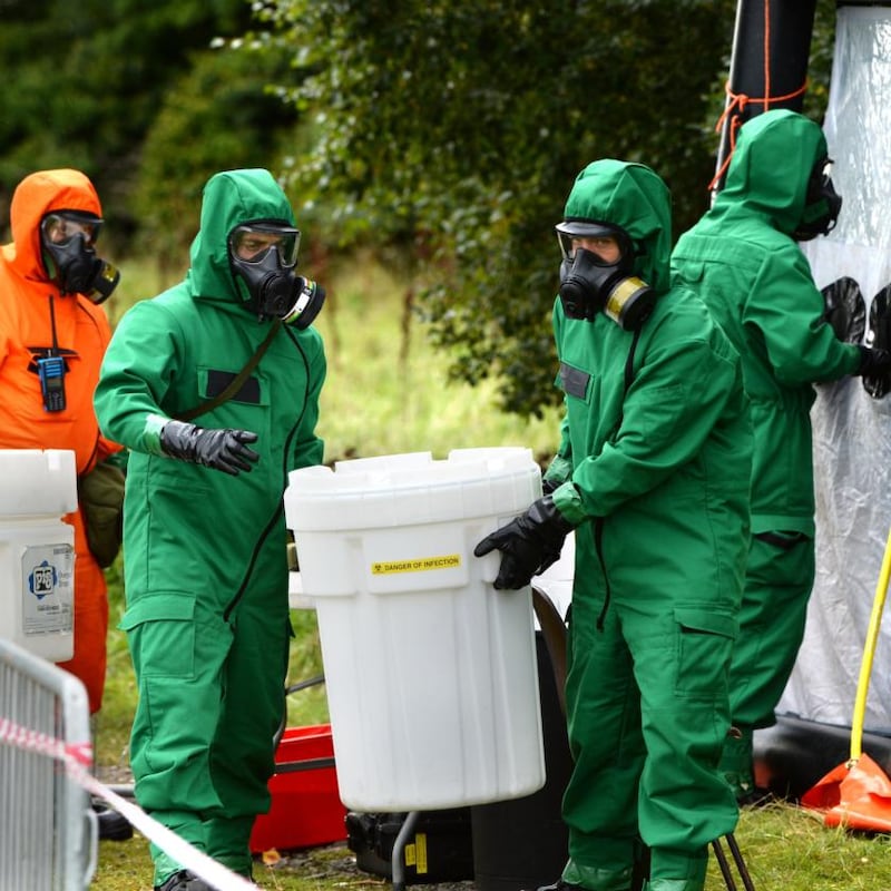 The Defence Forces’ Ordnance Corps at Casement Aerodrome. Photograph: Dara Mac Dónaill
