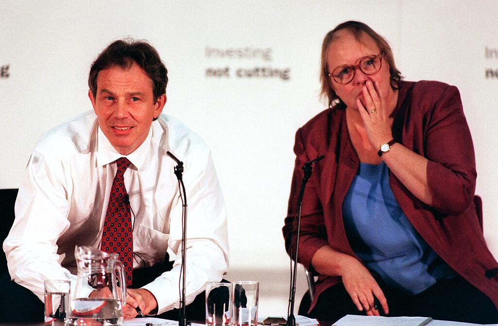 Tony Blair with his Northern Ireland secretary Mo Mowlam. Photograph: Peter Jordan/PA Wire