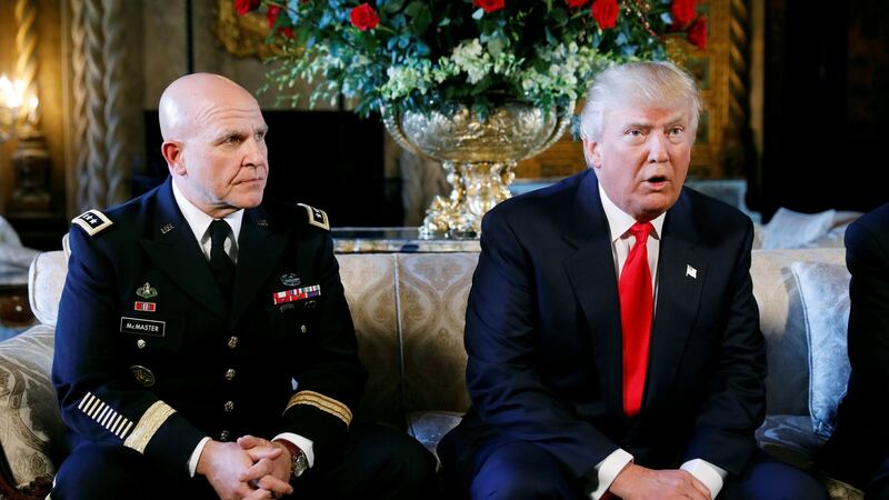 US president Donald Trump announcing Gen HR McMaster as his new national security adviser on February 20th. Photograph: Kevin Lamarque/Reuters