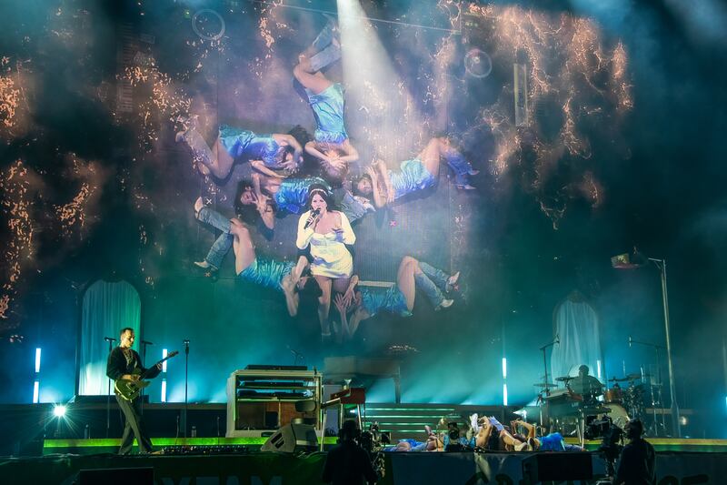 Elite act: Lana Del Rey at Glastonbury in 2023. Photograph: Joseph Okpako/WireImage
