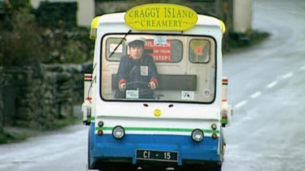 A widow who claimed she was knocked down by Father Dougal and injured by a milk float used in the cult television comedy show Father Ted has settled a High Court action for damages.
