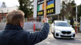 ‘The fire is burning stronger now’: protesters outside the Russian embassy unwavering after two years of war