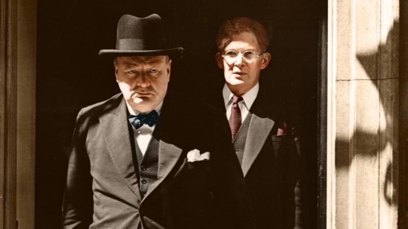 Winston Churchill and Brendan Bracken. Photograph courtesy of the Little Museum of Dublin